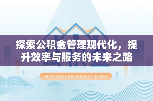 宁乡探索公积金管理现代化，提升效率与服务的未来之路