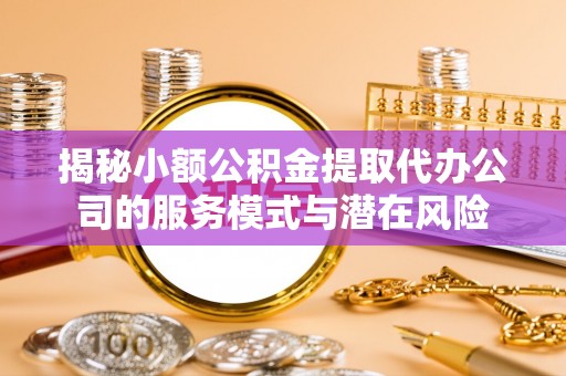 宁乡揭秘小额公积金提取代办公司的服务模式与潜在风险