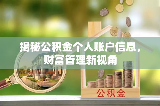 宁乡揭秘公积金个人账户信息，财富管理新视角